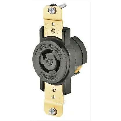 Bryant 4710 Locking Devices Industrial Flush Receptacle 15A 125V L5-15R