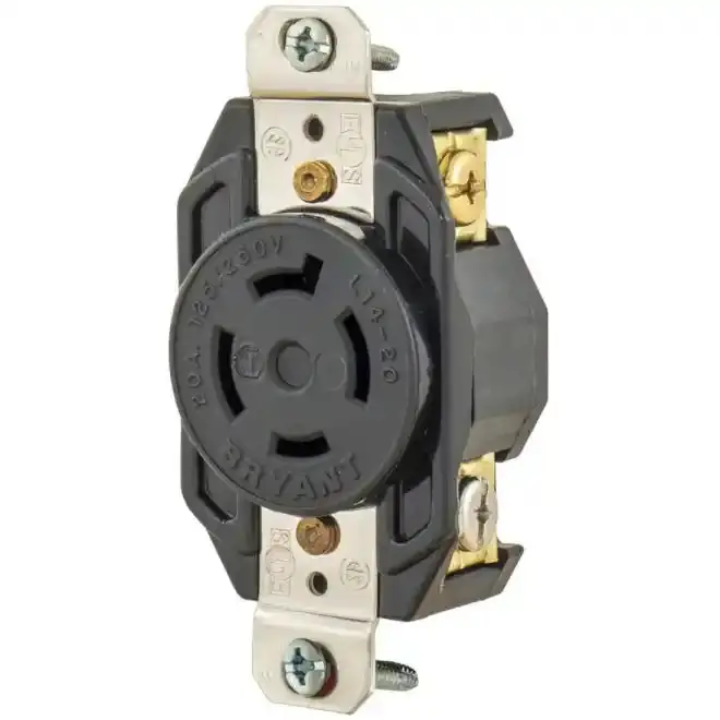 Bryant 71420FR Industrial Flush Receptacle 20A 125/250V L14-20R