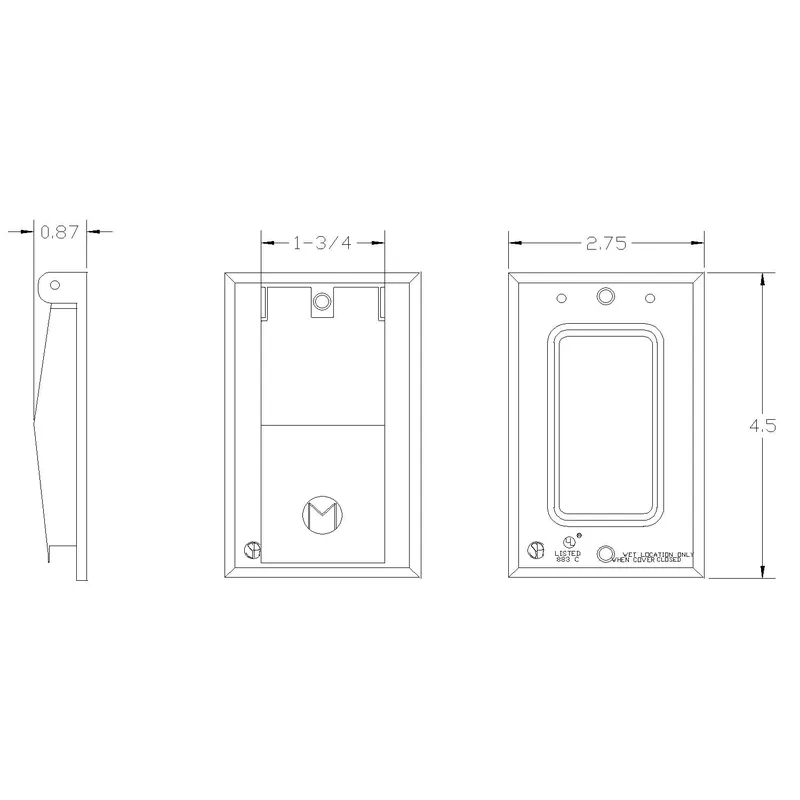 Mulberry Metal Products 30554Z Wp Brz Gfi Rcpt Cvr