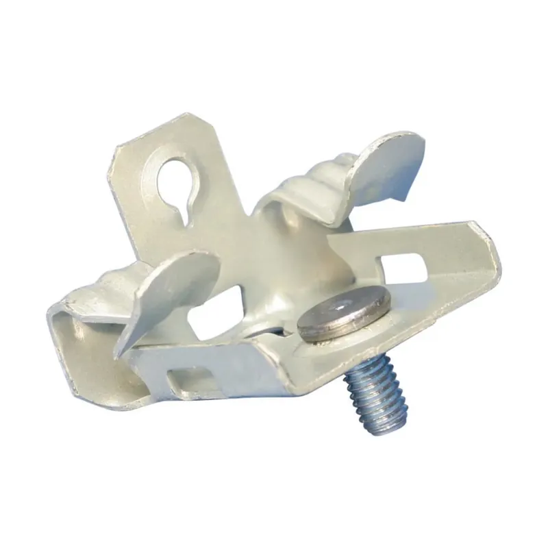 Nvent M24S CADDY Hammer-On Flange Clip, Bottom Mount with Stud, Spring Steel, 1/8 inches-1/4 inches Flange
