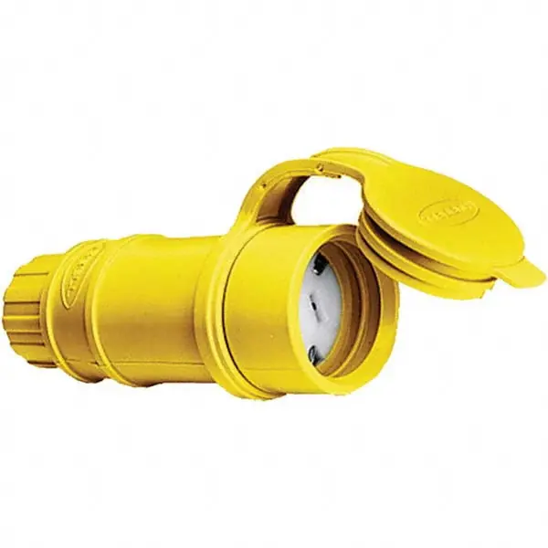 Bryant BRY15W47 Straight Blade Devices, Elastomeric, Female, 15A 125V, 2-Pole 3-Wire Grndng, 5-15P, Screw Terminal