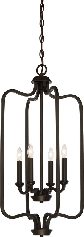 Satco 60/5900 Willow 4 Lt Caged Pendant 60W