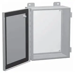 Hammond 1414PHL6 n12 j box, hinge cover w/panel 12 x 12 x 6