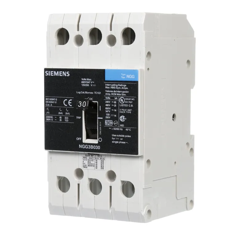 Siemens NGG3B030L Molded Case Circuit Breaker 30A