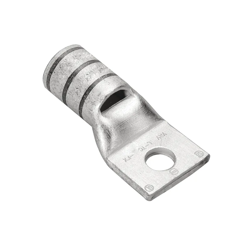 Burndy YAV8CLBOX HYLUG uninsulated ring terminal for 8 AWG
