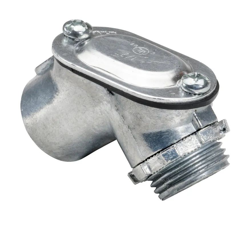 Topaz 364TZ Rigid To Box 90 Pull Elbows Zinc With Gasket