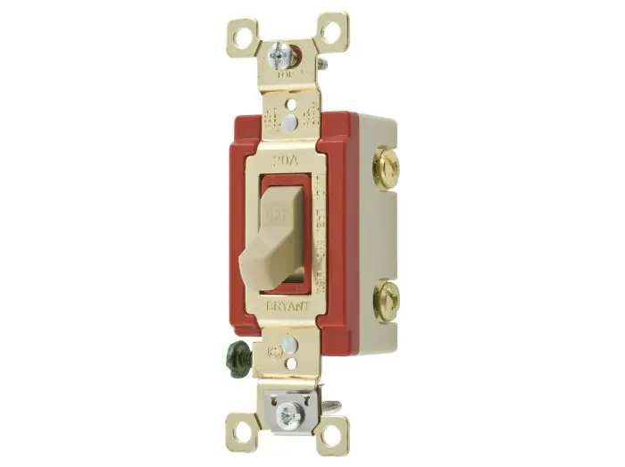 Bryant 4901GLI Illuminated Industrial Grade Toggle Switch, Single Pole, 20A 120/277V AC