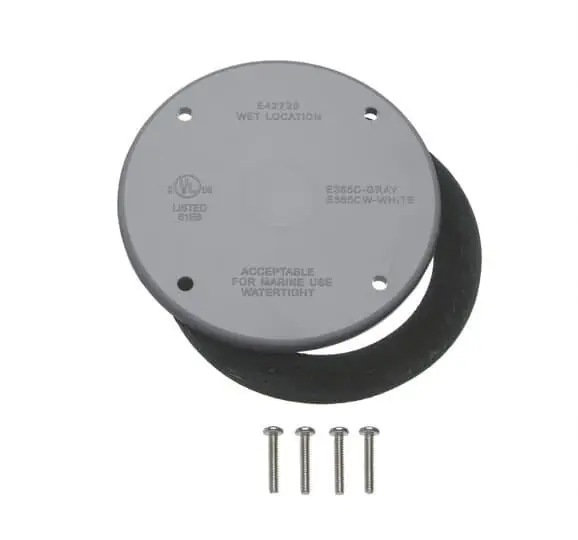 Abb E365C-CAR Weatherproof Cover, T Boxes, 4 in., Round