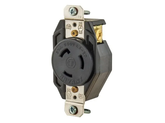 Bryant 70620FR Locking Receptacle 20A 250V L6-20R