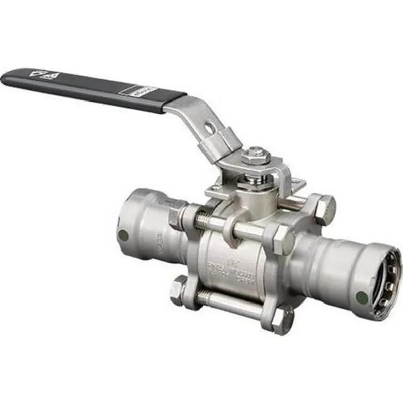 Megapress 28504 Model 4875.8 3-Piece Ball Valve, 1-1/2 in Nominal, Press End Style