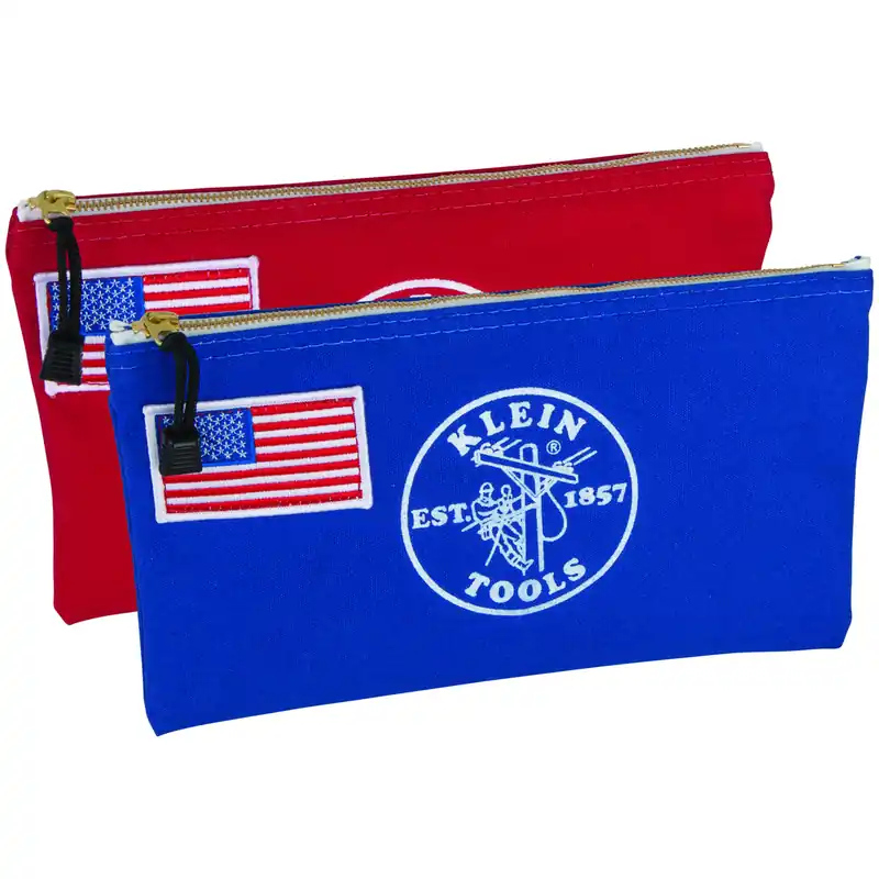 Klein Tools 55777RWB American Legacy Zipper Bags, Canvas Tool Pouches, 2-Pack