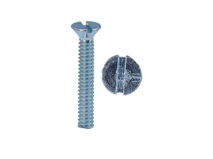 Minerallac 50112J 6-32 x 3/4 FHMS Slot Zp Cully-Minerallac Fasteners