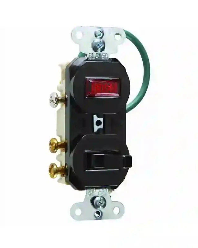 Pass & Seymour 695-G Grounding Three-Way Combination Switch with Pilot Light 15A