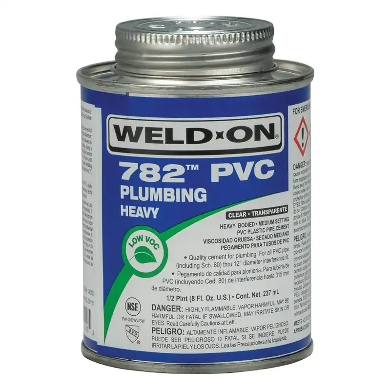 Ips Corporation 14018 Weld-On 782 Pvc Heavy-Bodied High Strength Plumbing Solvent Cement 1/2 Pint