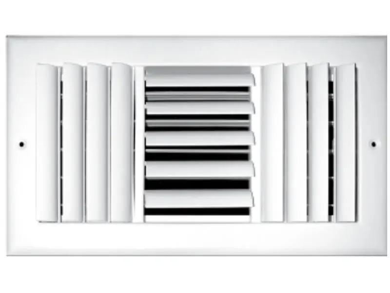 Truaire A303M 08X04 8 in. x 4 in. 3 Way Aluminum Adjustable Curved Blade Wall/Ceiling Register