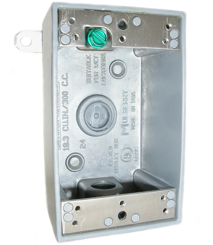 Mulberry Metal Products 30222 Weather-Proof Aluminum Box 5-Hole 3/4 inches