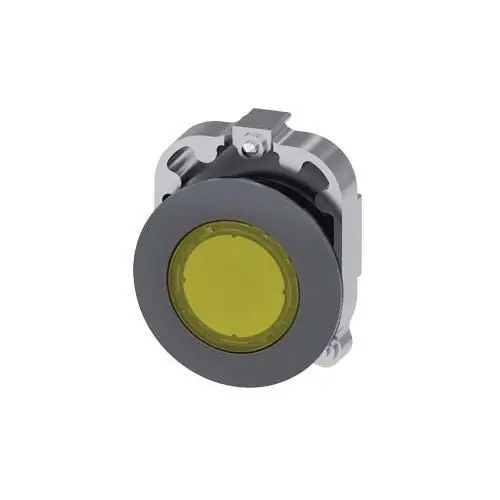 Siemens 3SU10610JB300AA0 Illuminated Pushbutton, Plastic & Metal, 30mm