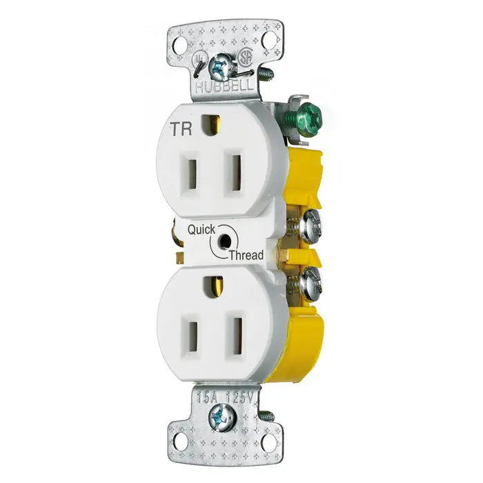 Bryant RR15QWTR Receptacle Duplex Tamper-Resistant 15A 125V Quick Thread replacement RR15QW