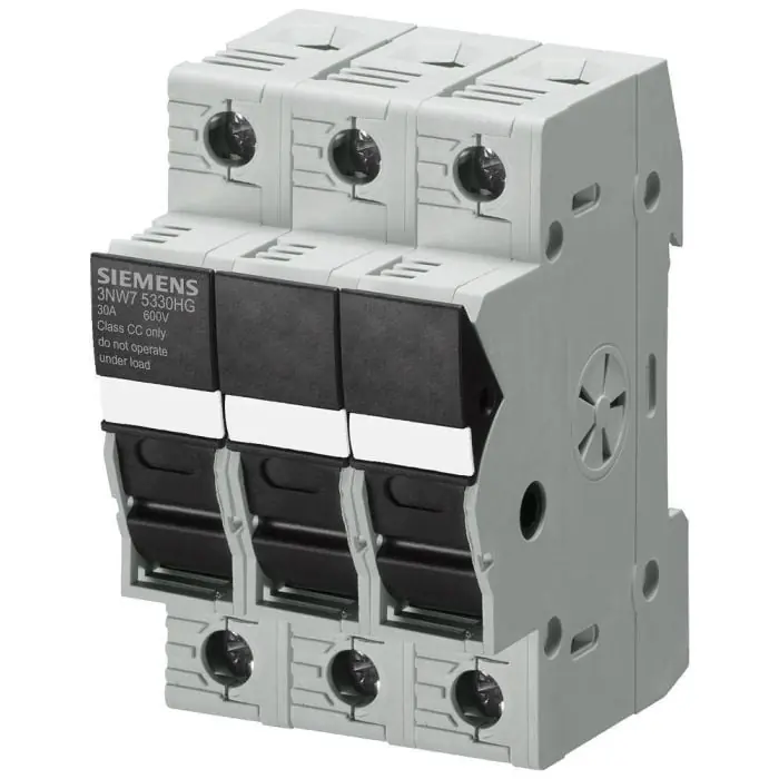 Siemens 3NW7533-0HG Fuse Holder, 3-P, 32A, 600V, Class CC Fuse
