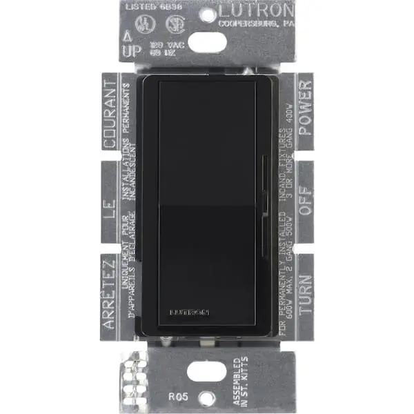 Lutron DVLV-600P-BL Diva Magnetic Low-Voltage Dimmer 450W