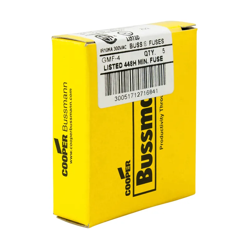 Bussmann GMF-4 GMF Series Fuse 4 Amp 300 VAC