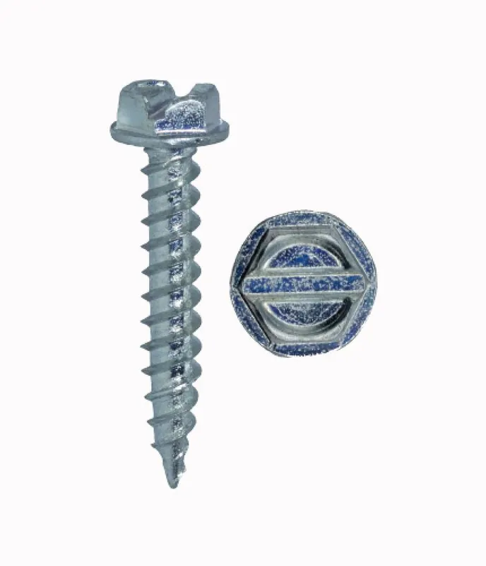 Minerallac 79512J 8 x 3/4 inches Sharp Point Screw, Hex Washer Head, Slotted