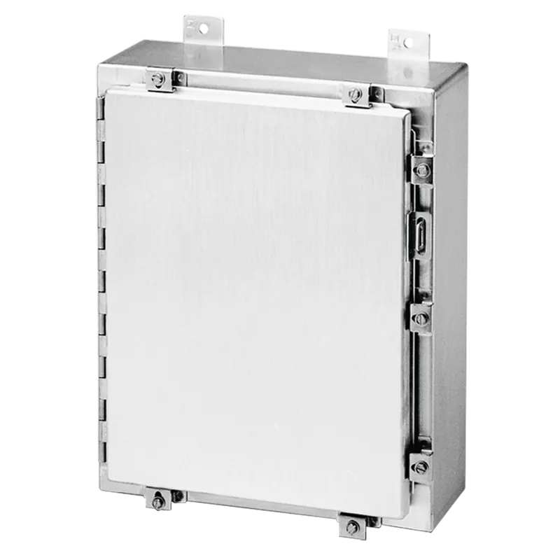 Hoffman A36H2408ALLP Continuous Hinge Enclosure with Clamps LP Type 4X, 36x24x8, Brushed, Aluminum
