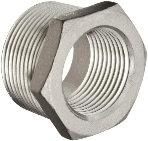 Merit Brass M414-3216 Hex Bushing 2 inches NPT Male X 1 inches NPT Female