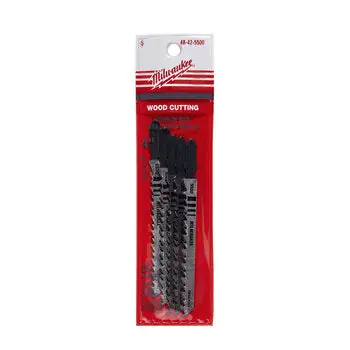 Milwaukee 48-42-5500 5pk 4 inches 6 TPI High Carbon Steel Jig Saw Blades