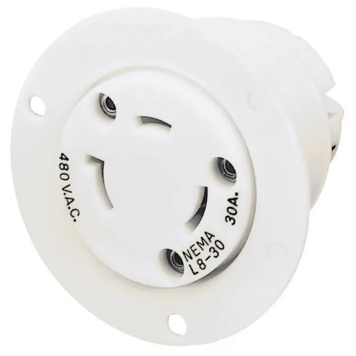 Bryant 70730ER Locking Flanged Receptacle 30A 277V L7-30R
