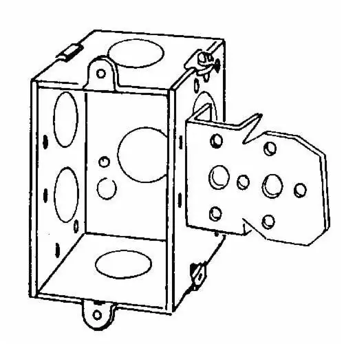 Appleton 222NL Gangable Square Corner Switch Box 12.5 cu-in