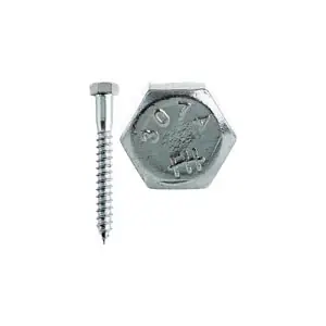 Minerallac 57448J Cully 3/8 x 3 inches Lag Screw, Hex Head, Zinc Plated