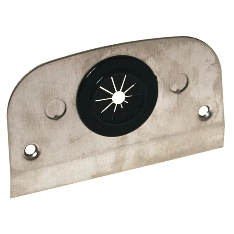 Raco 6311 Service Pedestal Face Plate, Stainless Steel, Telephone Hookup Opening