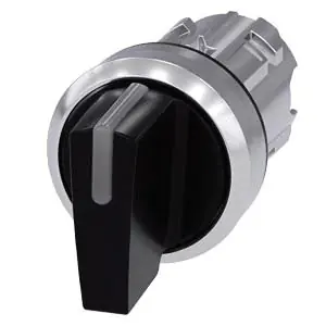 Siemens 3SU10522BM100AA0 3Su1 Selector Switch, 3Pos, Momentary With Short Handle, Metal