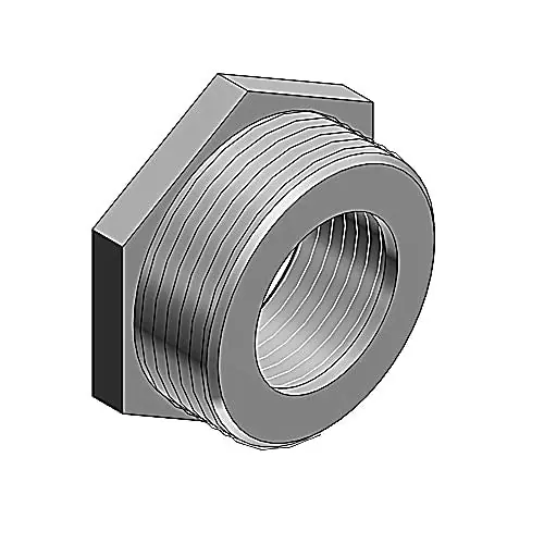 Abb 1261 Female Reducer, 1 inches to 1/2 inches, Malleable Iron