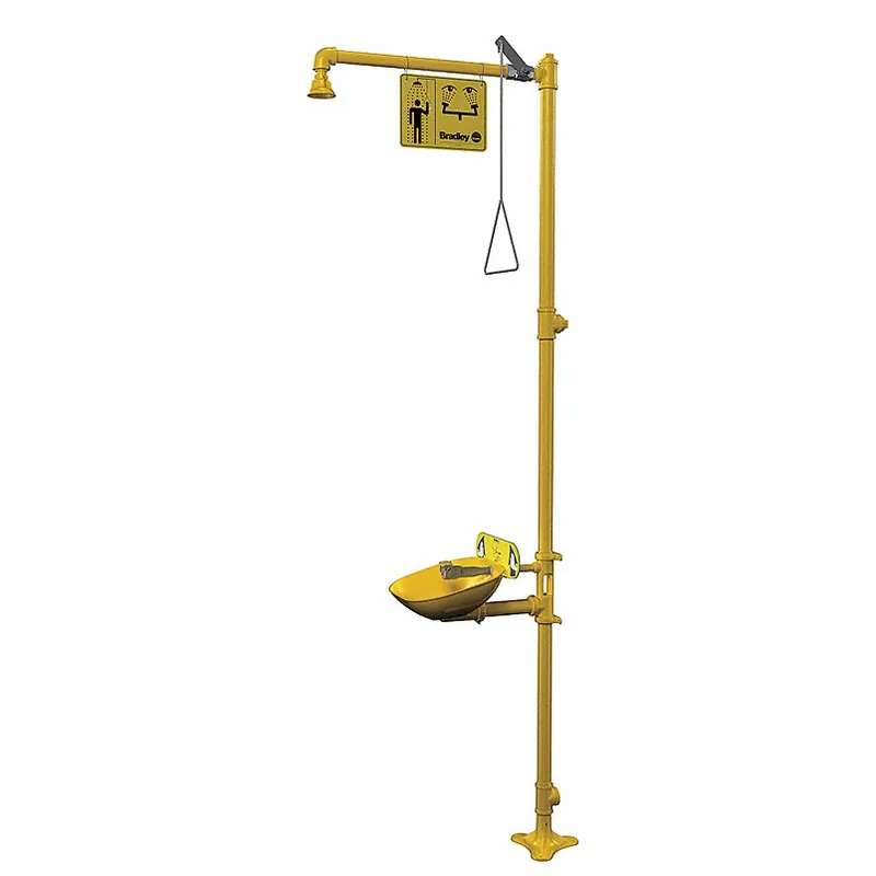 Bradley s19314ew Emergency Shower with Eyewash Floor Mount