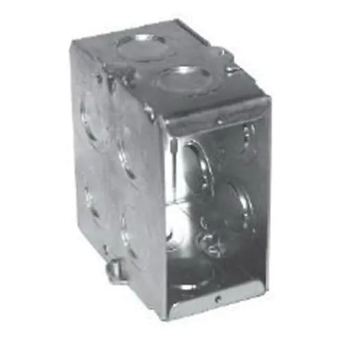 Crouse Hinds TP675 Steel Screw-On Mount 1-Gang Gangable Masonry Box 1-15/16-Inch x 3-3/4-Inch x 3-1/2-Inch
