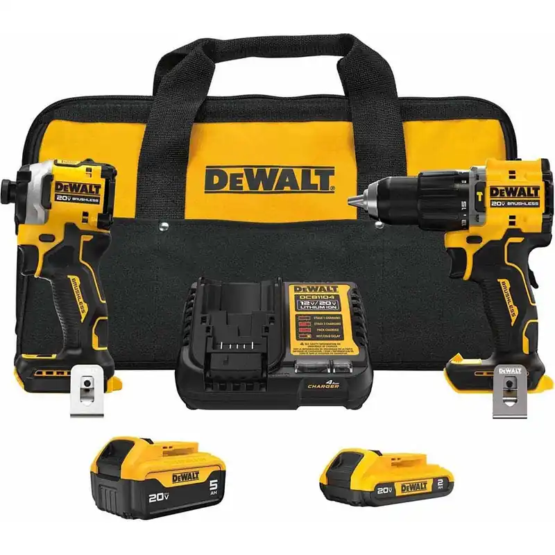 Dewalt DCK200D1P1 20V MAX 2-Tool Hammer Drill/Impact Combo Kit