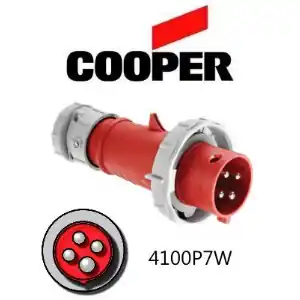 Cooper Wiring AH4100P7W pin and sleeve plug 100A 480V
