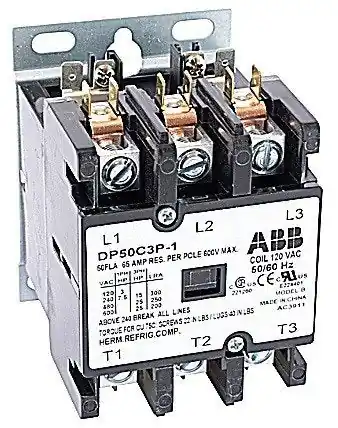 Abb DP50C3P-1 Definite Purpose Contactor 50 Amps 120VAC Coil