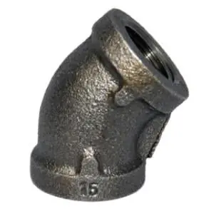 Directedair dab014-05 Black Iron 45 Degree Elbow 1/2 in