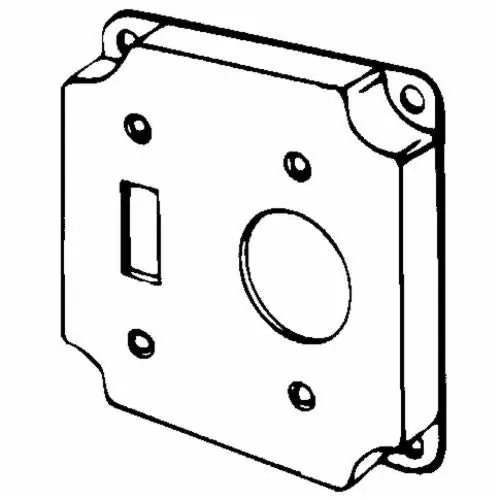 Appleton 8368 Etp Raised Electrical Box Cover 4 in. x 4 in. x 1/2 in.