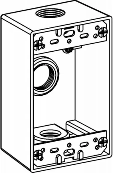 Orbit 1DB50-3 Electric Box 2 5/8 inches Deep 3 Outlets w/1/2 inches Hole Size