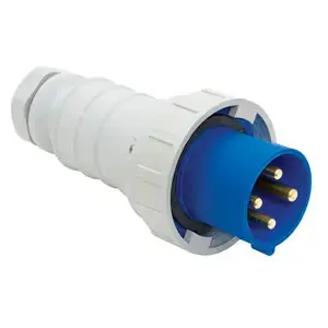 Bryant 4100P9W Male Plug 100A 3-Phase Delta 250V AC