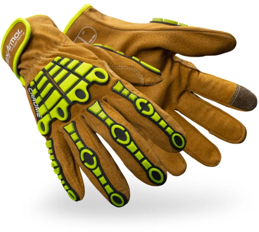 Hexarmor 4090IMP-XL (10) Chrome Series Ironhide Leather And TPR Cut Resistant Gloves