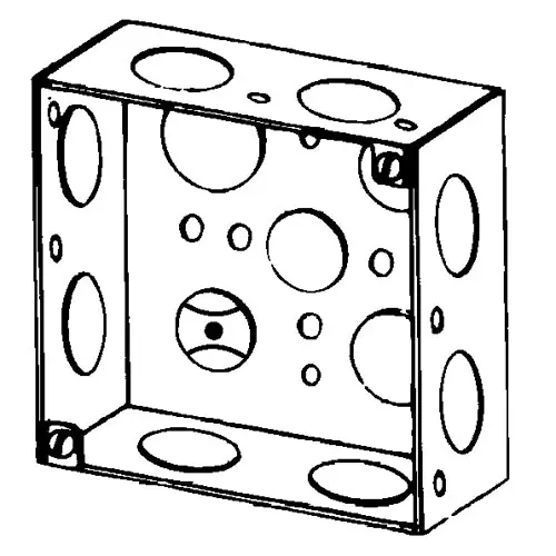 Appleton 4S-3/4 Square Box 4 inches 1-1/2 inches Depth 1/2 inches and 3/4 inches Knockouts