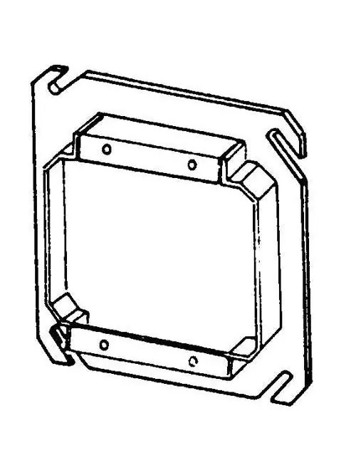 Appleton 847-75 Square Tile Cover, 4 inch, 3/4 inch Raised