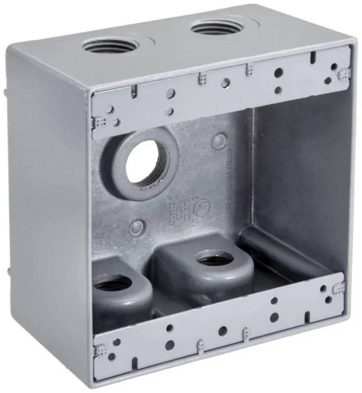 Topaz WDB2550 1/2 inches 2-Gang Deep Weatherproof Box