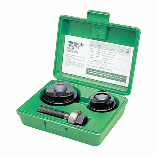 Greenlee 737BB Standard Round Manual Knockout Set 1-1/2 inches - 2 inches
