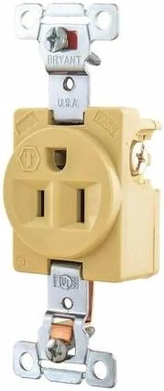 Bryant 5251I Receptacle Single 15A 125V 5-15R